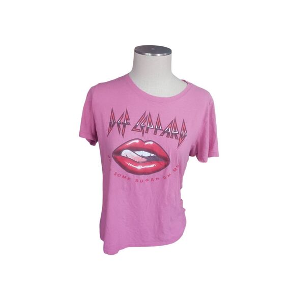 Women's extra large Def leopard pink short sleeve - Picture 1 of 4